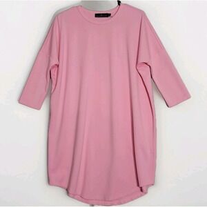 Tuckernuck Pomander Place XS/S Sue Sweatshirt/T-Shirt Dress 3/4 Sleeves Pink